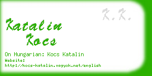 katalin kocs business card